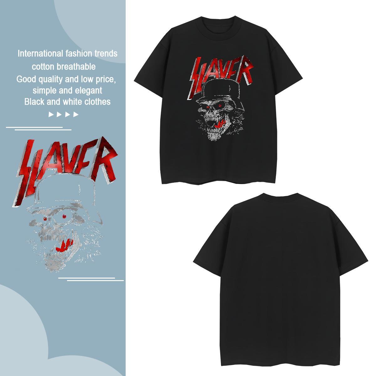Customized scary Mens Tshirts 230g 100% Cotton T Shirts Men Graphic Sports Casual Breathable Crew Neck Wholesale Tee Shirt