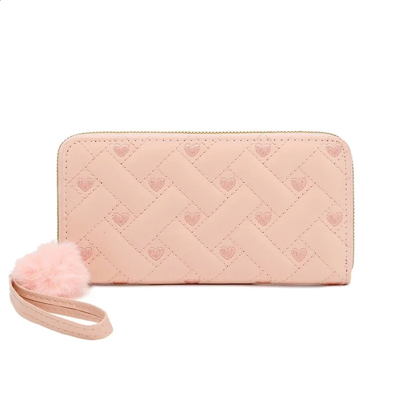 Ladies Wallet Embroidery Fashion Long Zipper Large Capacity Clutch Womens Card Holder Phone Bag 2023 240821