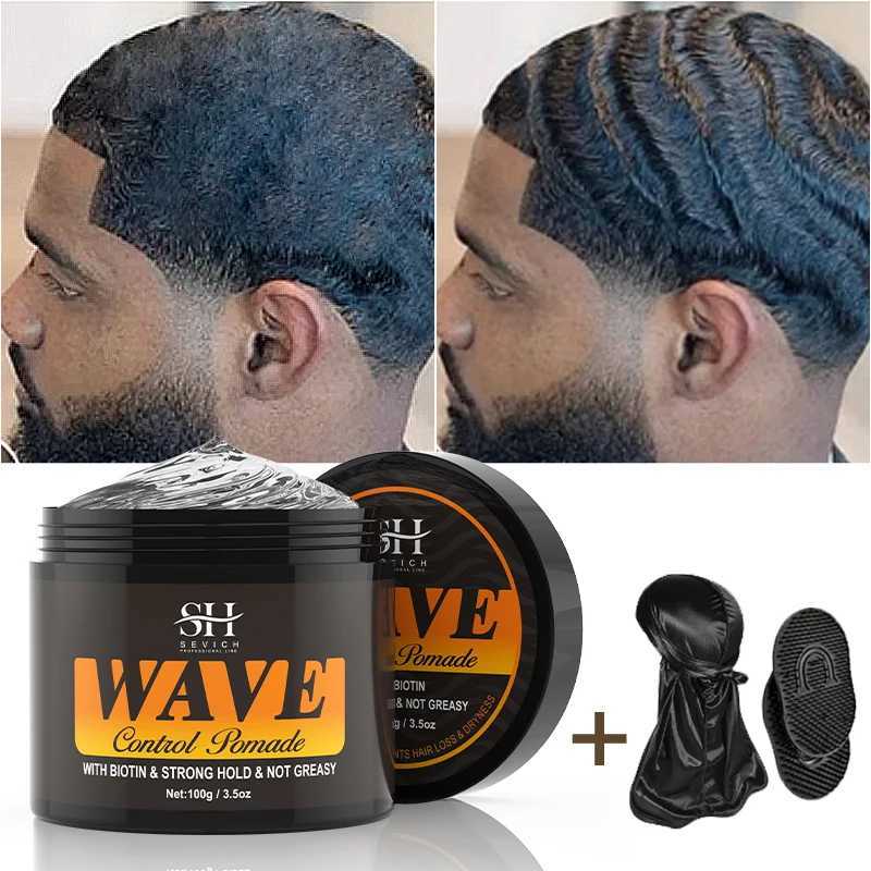 2023 Black Mens Natural Control Pomode Strong Hold 360 Layered Clay Wave Oil Generator W240820