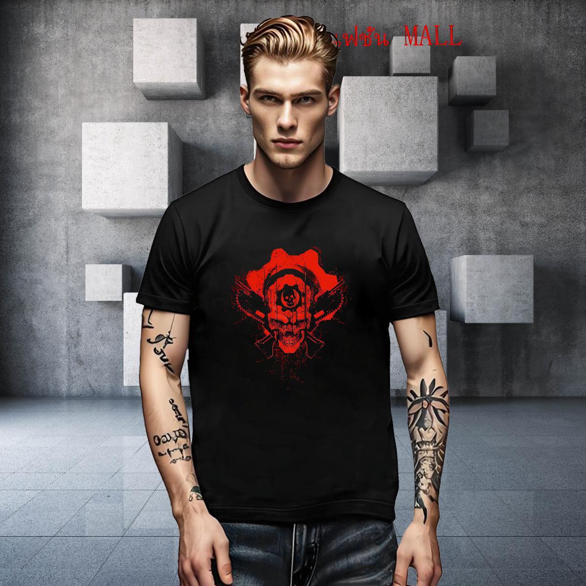 Factory Direct scary Men Tees 100% Cotton 230g T shirt Cartoon Printing L-4XL Outdoor O Neck Short Sleeves Comfortable Polos