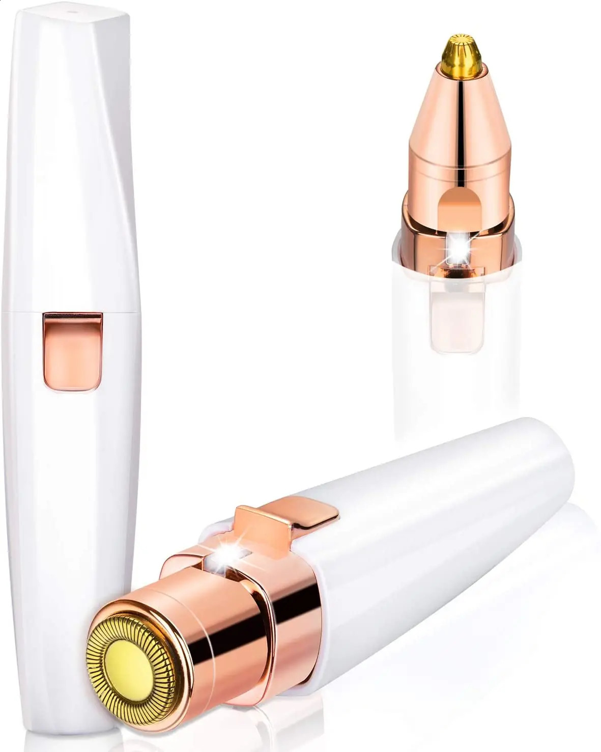 Dighealth 2in1 rechargeable eyebrow trimmer hair remover makeup mini shaver painless with builtin LED light 240801