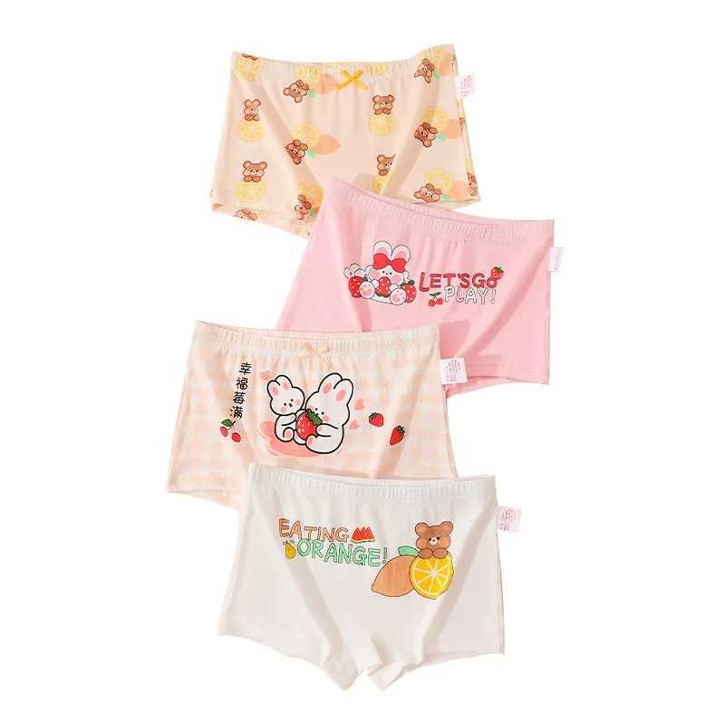 2-14 years old rabbit girl underwear pink and white childrens underwear boxer girl clothing 4 5 6 7 8 9 10 11 13 14 years old 2317 W240819