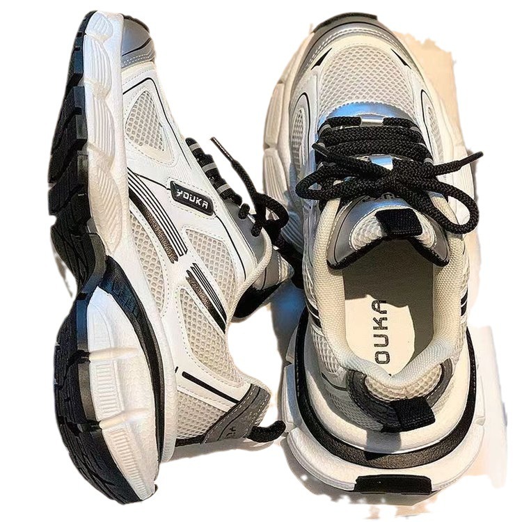 Ddmysports Thick Soled Dad Women S Autumn New Color Blocked Sports Shoes Casual Versatile Breathable And Shock Absorbing Running OUTDOOR