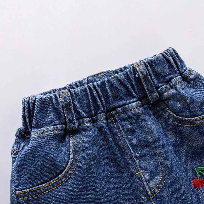 2024 Summer Boys Breathable Versatile Solid Color Printed Cartoon Cherry Mosquito Pants/Jeans 1-6 Years OldW240819