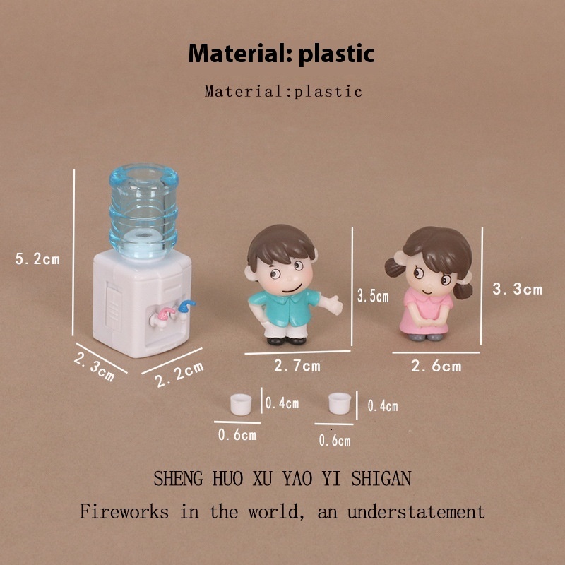 DIY Mini Water Dispenser Doll Micro Landscape Doll House Home Decoration Ornament Creative Plastic Crafts
