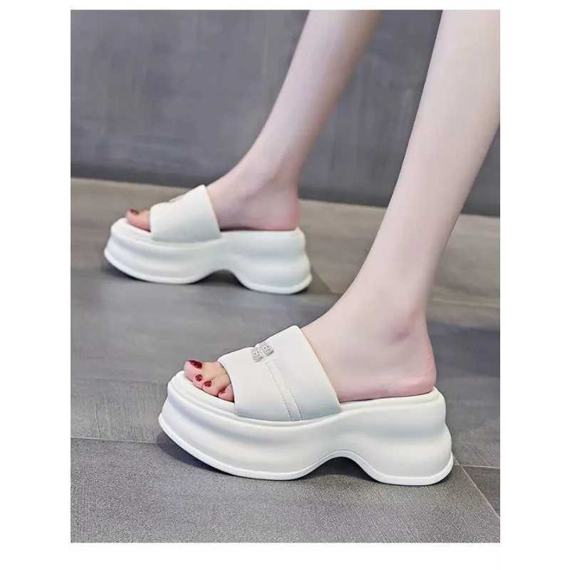 Peep Toe Super High Thick Bottom Leisure Summer Shoes Platform Vacation Slingback Women Sandals CL240806