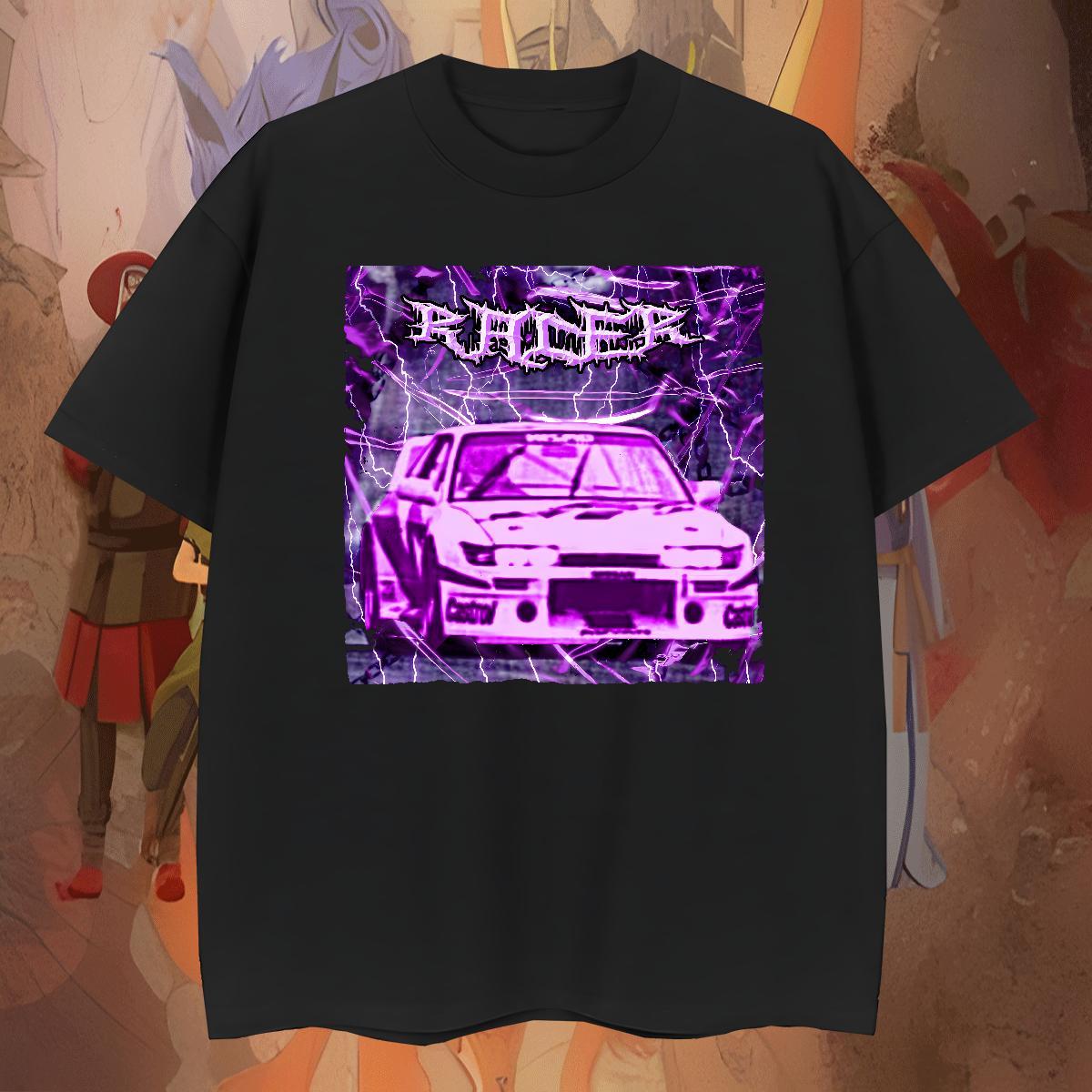 Loose Fit car T Shirt For Man Casual Daily Wear Men Tops Tees 230g Pure Cotton 2024 Breathable Crew Neck DIY Anime Tshirts