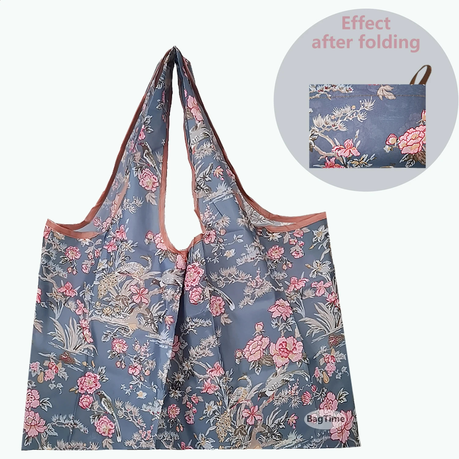 Nylon environmentally friendly shopping bag hard portable cartoon Kawaii travel grocery reusable foldable large hand washing 240820