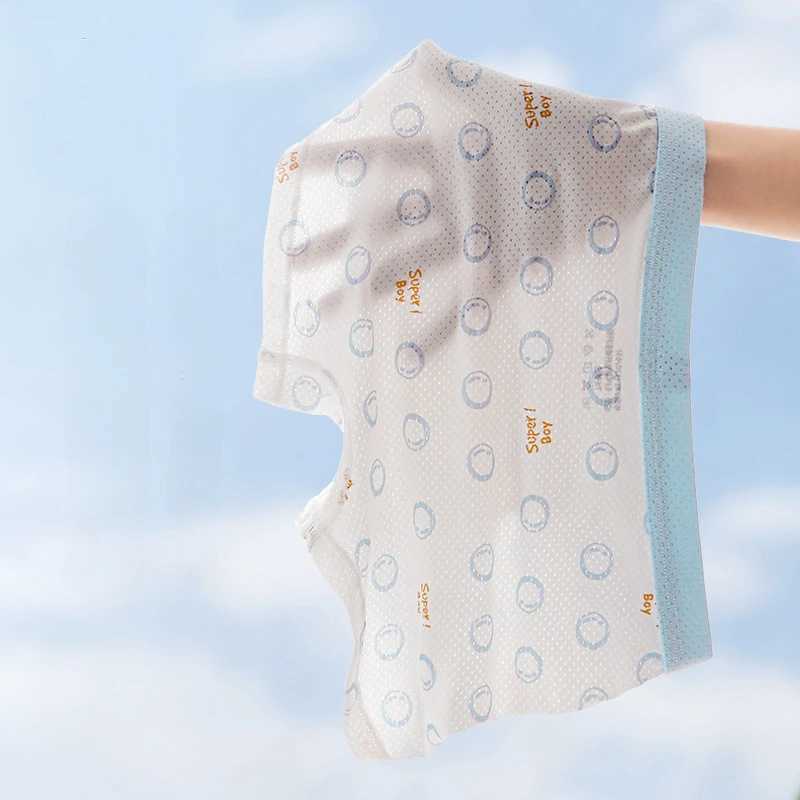 Summer Boys Thin Mesh Breathable Panties 4PCS Kids Modal Antibacterial Knickers Baby Cute Soft Briefs 3+y Young Child Underwears Y240821