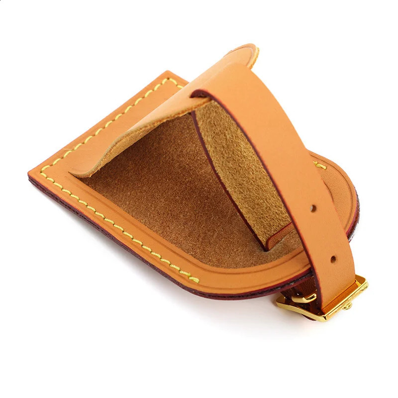 Free Monogrammed Vegetable Tanned Lage Aircraft Cow Boarding Travel Tag Trolley Case Leather Badge 240820 2921