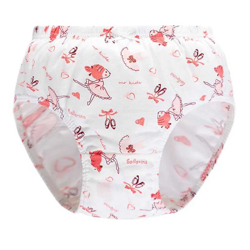 4 Pcs/Lot Girls Underwear Cotton Children Underwear Dancing Ballet Princess Panties For Girls Soft Breathable Girls Briefs 2-14T Y240821