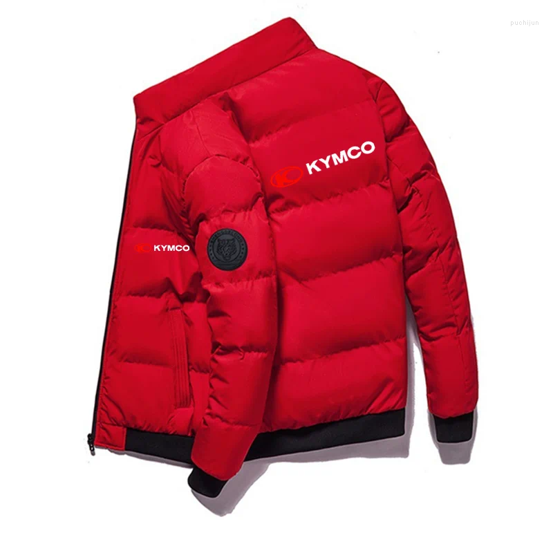 Men's Jackets Winter KYMCO Parkas Jacket Korean Fashion Stand Collar Thick Warm Puffer Casual Windbreaker Thermal Padded Coat