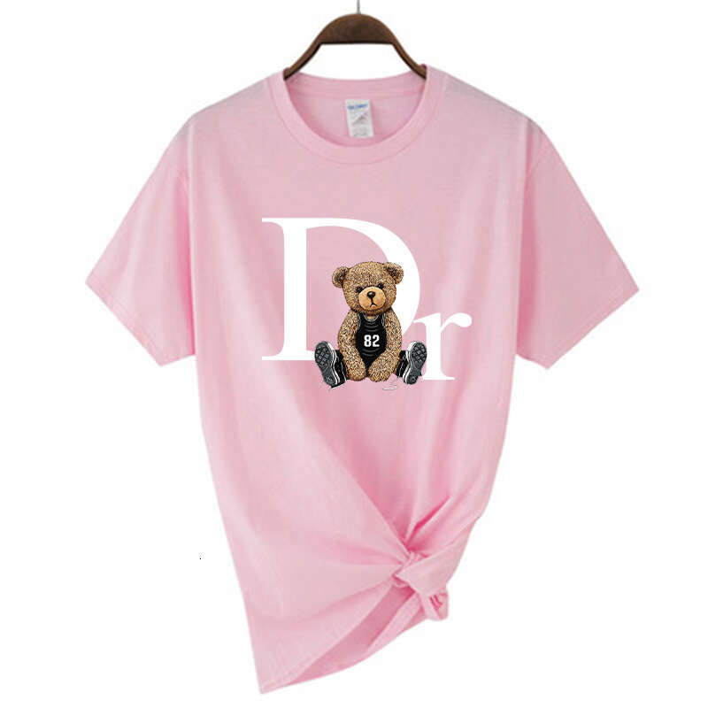 Cute Brand Bear Print Women T-shirt 100 Cotton Tshirt Summer Graphic Fashion Female T Shirts Woman Clothing Free Shipping