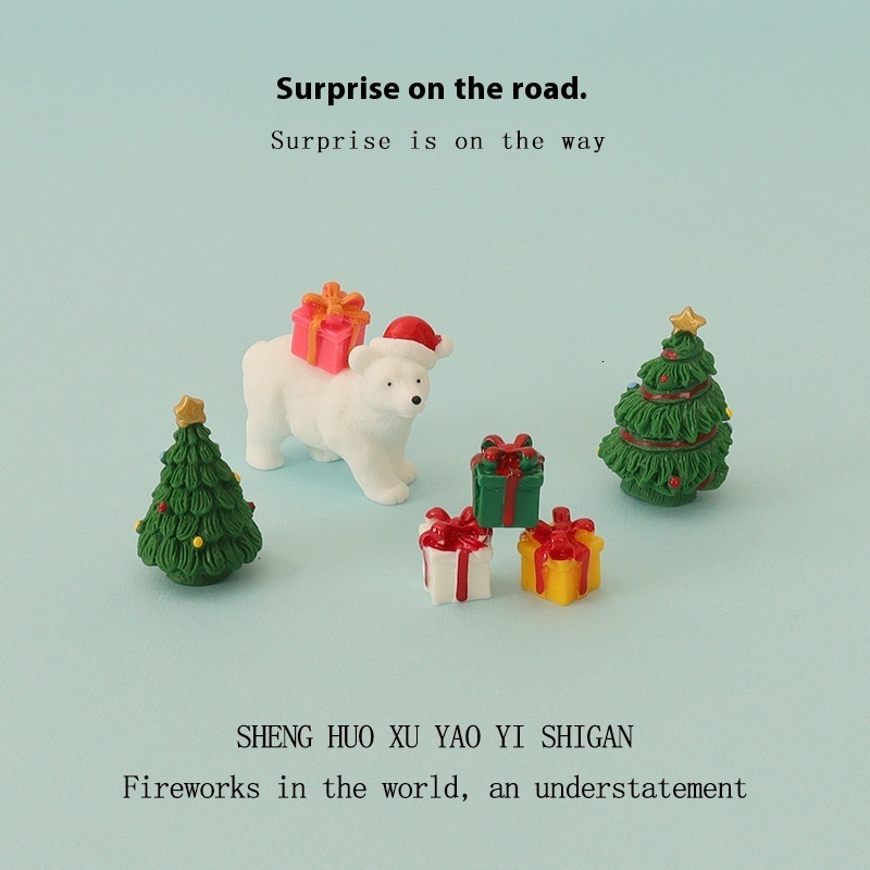 DIY Miniature Cartoon Bear Christmas Tree - Unique Decorative Accessory for Kids' Rooms