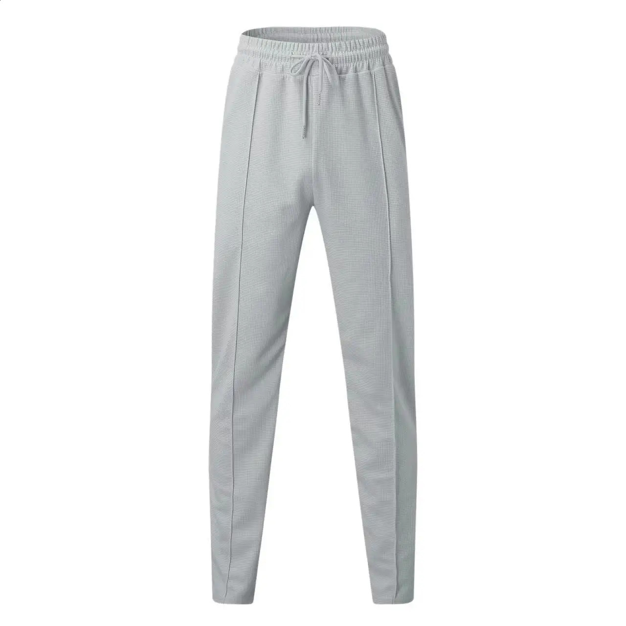 Autumn Mens Casual Sports Suit Mens Long Sleeve Lapel Waffle Fabric Polo Shirt Casual Sports Pants Two-Piece Set 240821