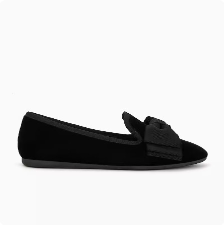 Ddmysports Su Yinyin Same Style Christmas Girl Amin Velvet Bow Lazy Appy Women S Singles Shoes OUTDOOR