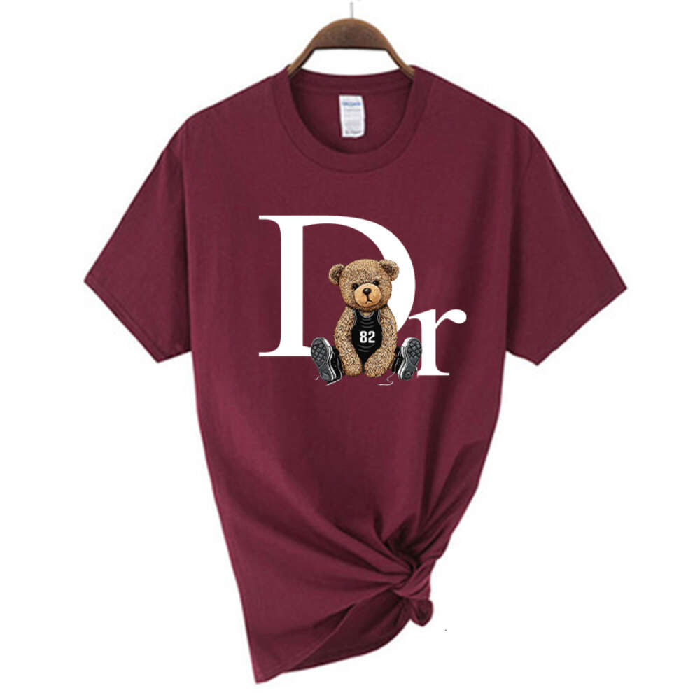Cute Brand Bear Print Women T-shirt 100 Cotton Tshirt Summer Graphic Fashion Female T Shirts Woman Clothing Free Shipping