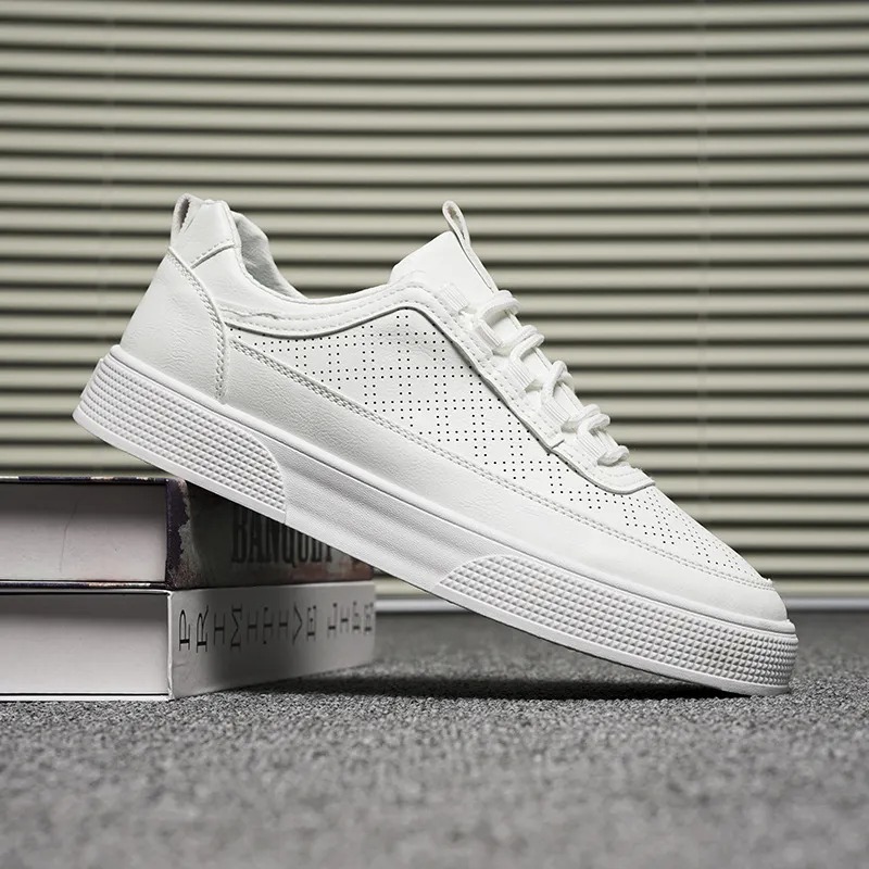New Versatile Little White Summer Leisure Breathable Anti slip New Trendy Thick Sole Fashion Sports Men's Shoes