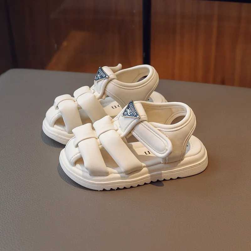 Childrens Summer Sandals Girls Fashion Solid Color Summer Shoes Little Princess Beach Sandals Baby Soft Non Slip Sandals W240821