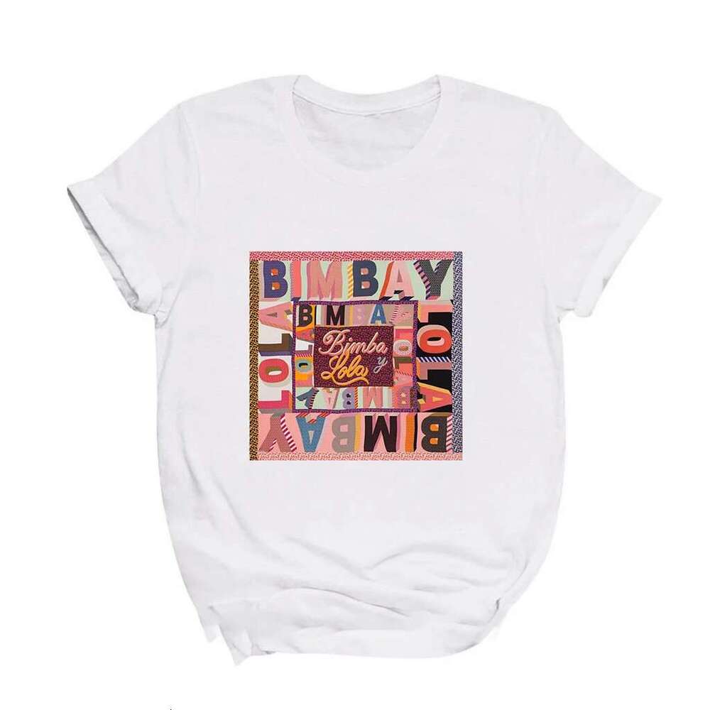 Clothing Summer Fashion Tops Tees New Women Personality Printing Short Sleeve Casual Solid Color Y2K T-shirts