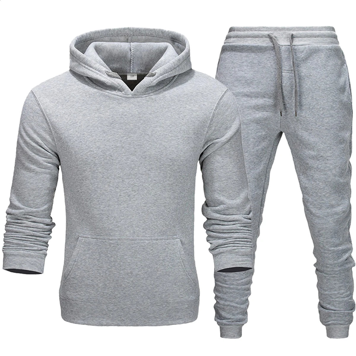 Brushed Hoodies And Sweat Pants Set Men Jogger Set Track Suit Sportswear Tracksuits Unisex Ensemble Jogging Homme 240821