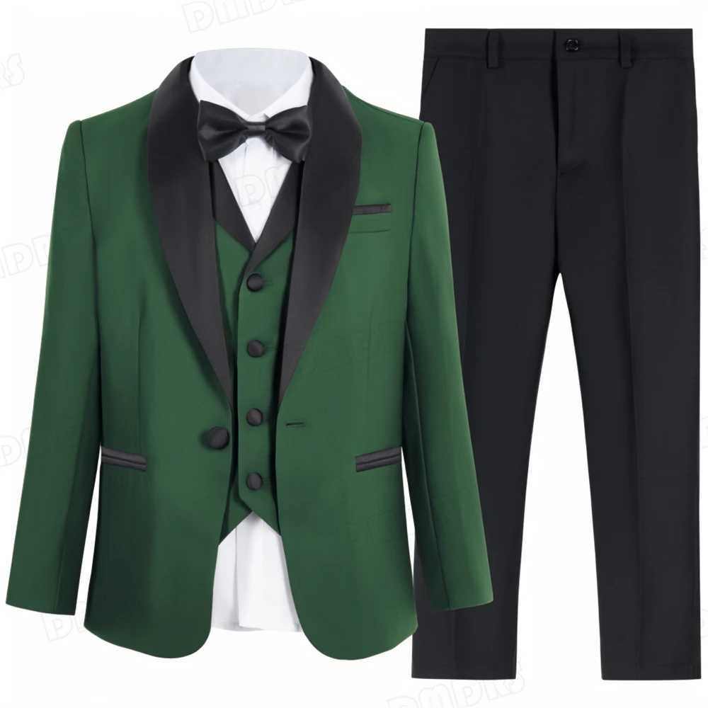 Suits DMDRS Boys First Class Slim Fit Suits Lightweight Style Notion Boys Classic Fit Dress Suit Set Dark Green Tuxedo Blazer Sets