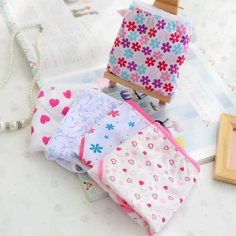 6pcs/Lot 100% Cotton Print Childrens Underwear Girls Panties 2-12Years Y240821