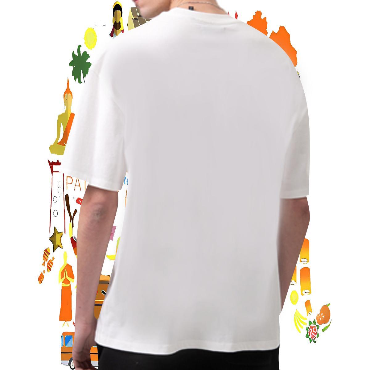 2024 New Men Tshirts 100% Cotton 230g Street joker Breathable Soft T Shirt For Man Wholesale Black White Clothes