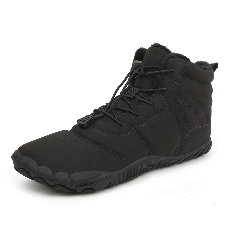Ddmysports Outdoor Snow Boots For Men Winter New Style Anti Slip Waterproof Velvet Warm Cotton Shoes Women S Thick Soled Barefoot Five Finger OUTDOOR