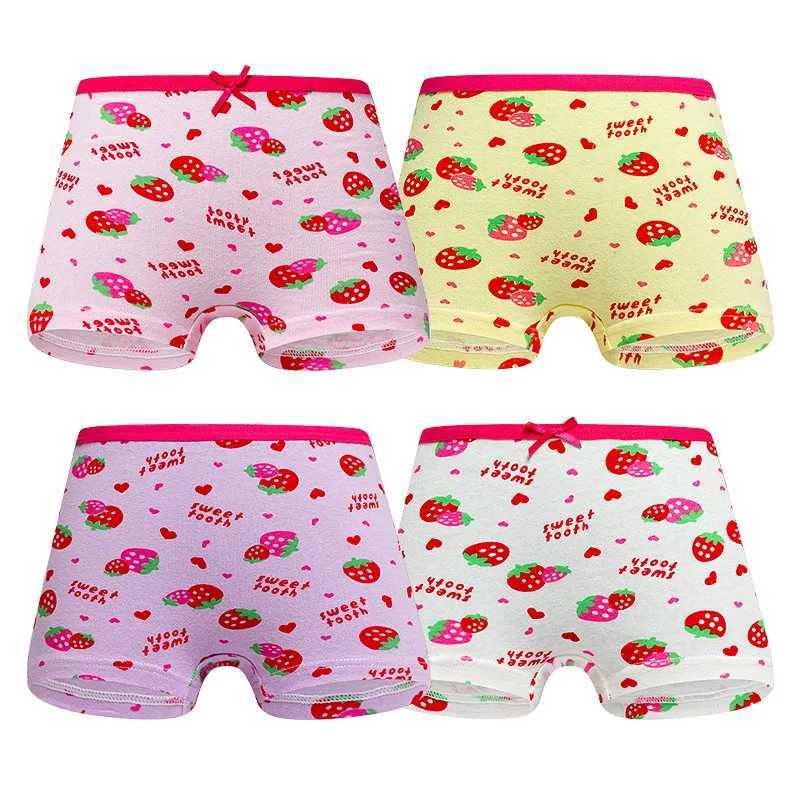 Cute strawberry print cotton underpants bow child children pants baby girls underwear panties wholesale accessories UD14 Y240821