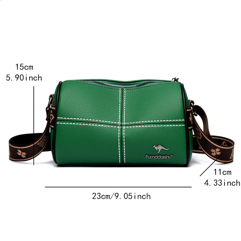 2024 Fashion Women Bag Womens Soft Leather Stitching Embroidery Thread Cross Body Pillow 240821