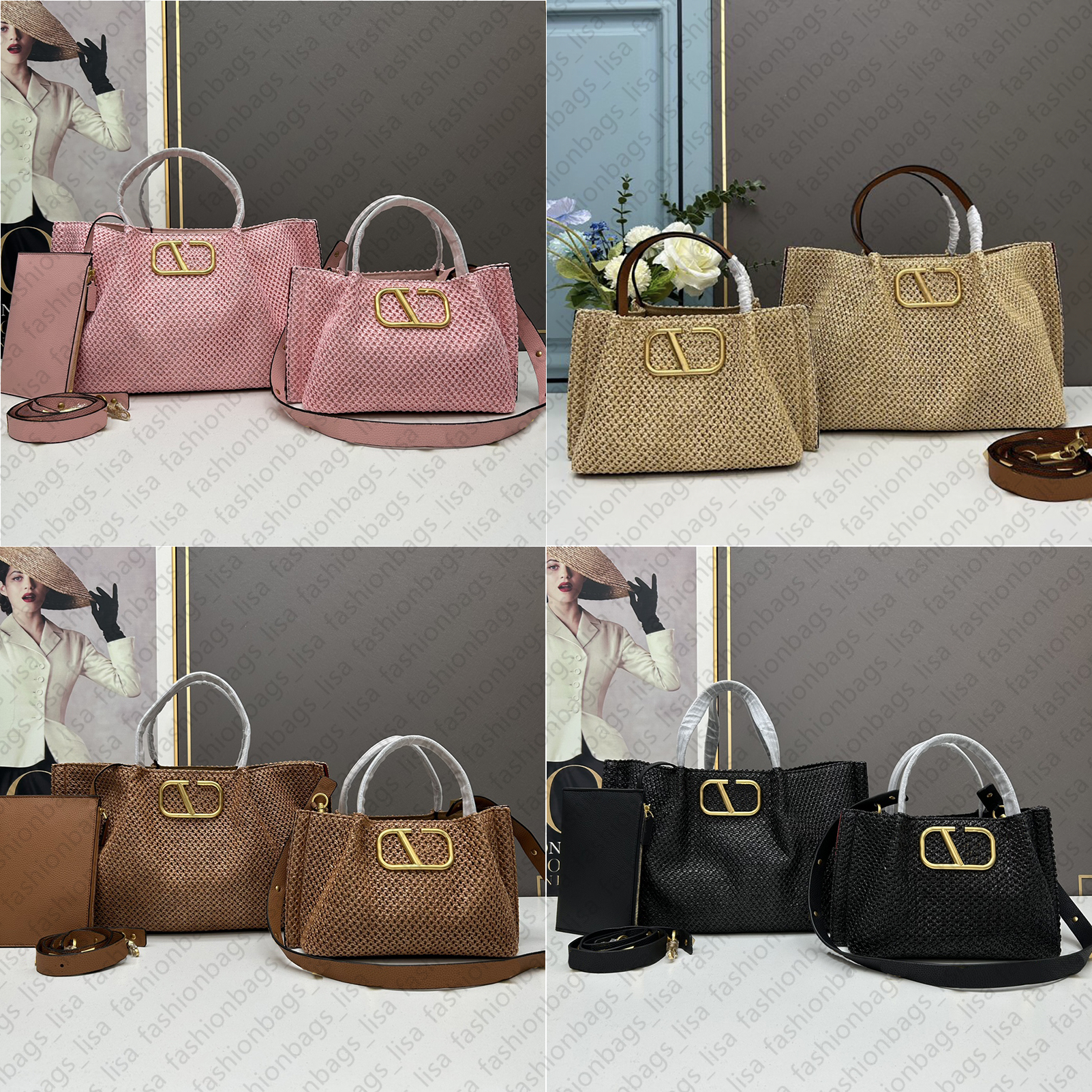 Designer Bags Women Tote Bags New Shopping Bags lafite grass Woven Bags Classic Lady Handbags Large Capacity Beach Bags Summer Crossbody Bags Mommy Bags Shoulder Bag