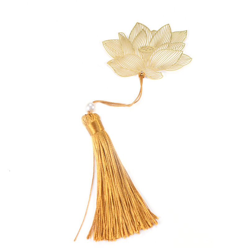 Fresh Yellow Hollow Metal Bookmark - Unique Cultural Creativity & Perfect Student Gifts