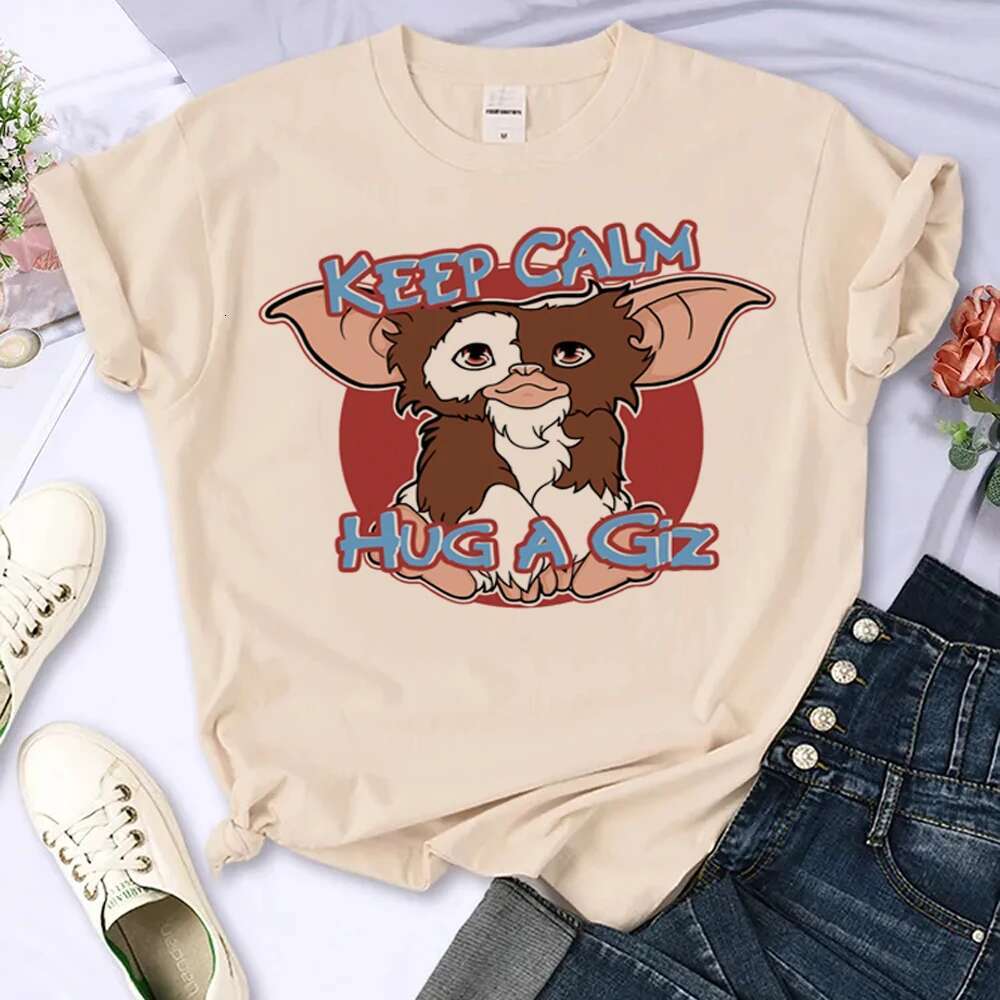 Anime Grems Streetwear Comic T Shirt Female Clothes Short Sleeved 2024 Summer Women Lady T-shirts -shirts
