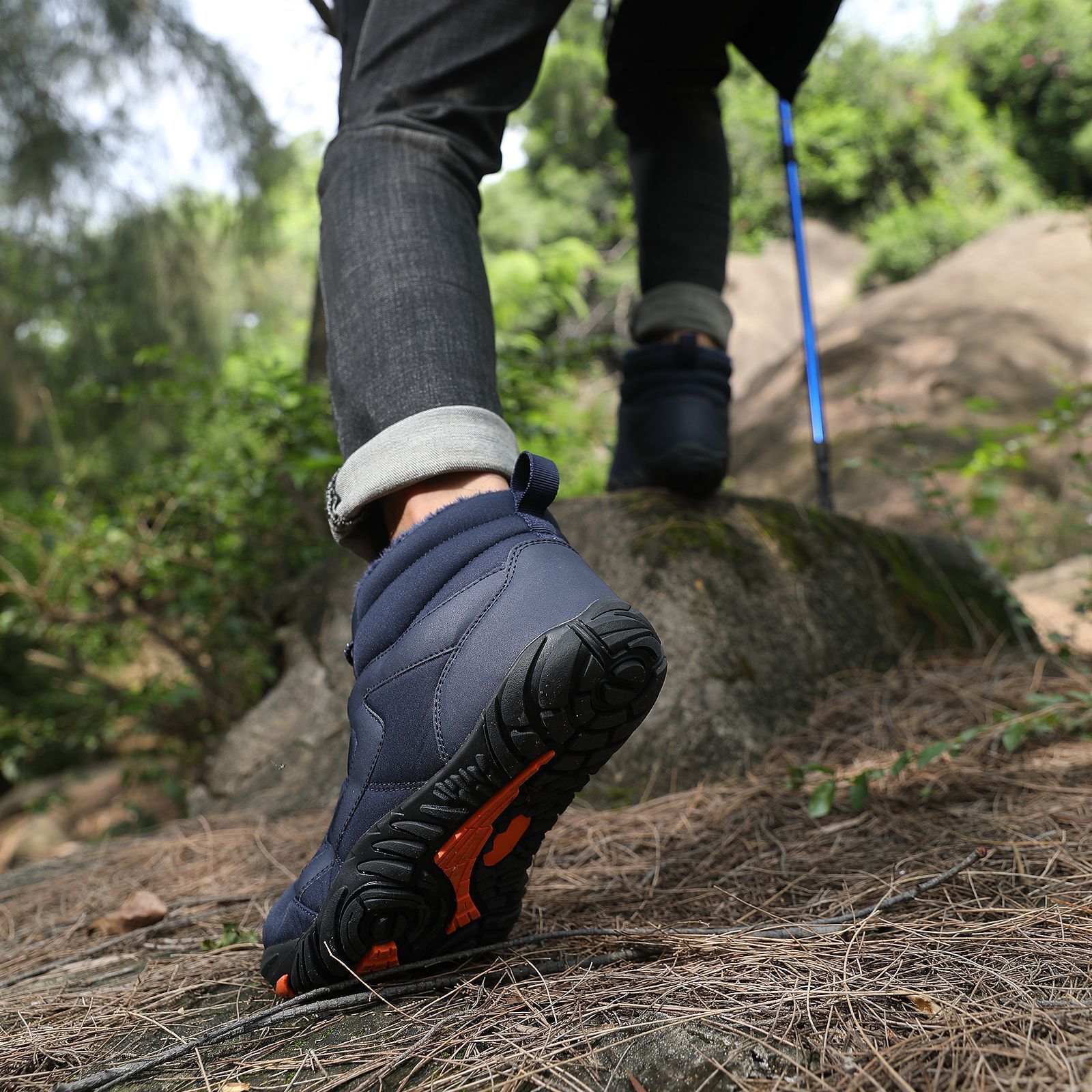 Ddmysports Outdoor Winter Velvet Waterproof Five Finger Snow Boots Warm And Comfortable For Couples High Top Casual Cotton Shoes OUTDOOR