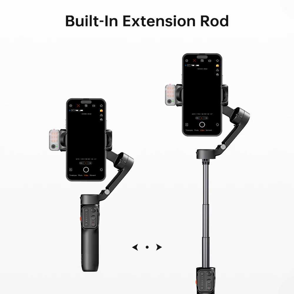 Stabilizers hohem iSteady V3 Extendable 3-Axis Smartphone Gimbal Stabilizer Foldable Phone Vlog Gimbal AI Tracking Gesture Control for Phone CL240821 