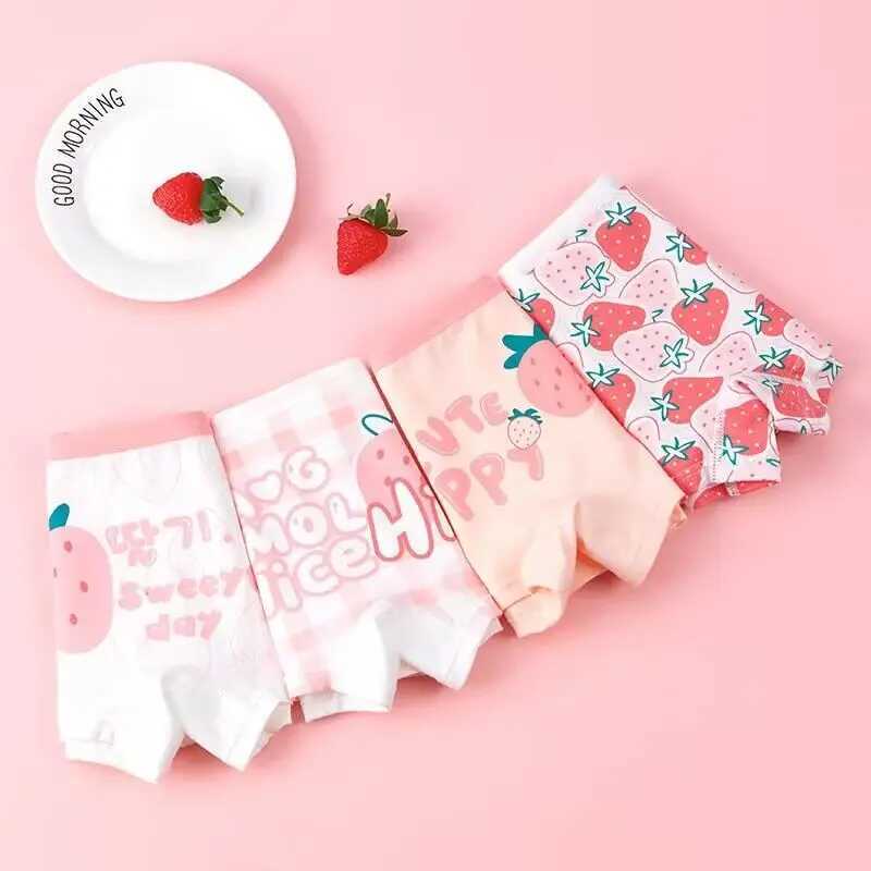 4pcs/Lot Cartoon Panties Cotton Short Pants Girls Underwear Suit 2-10Years Y240821