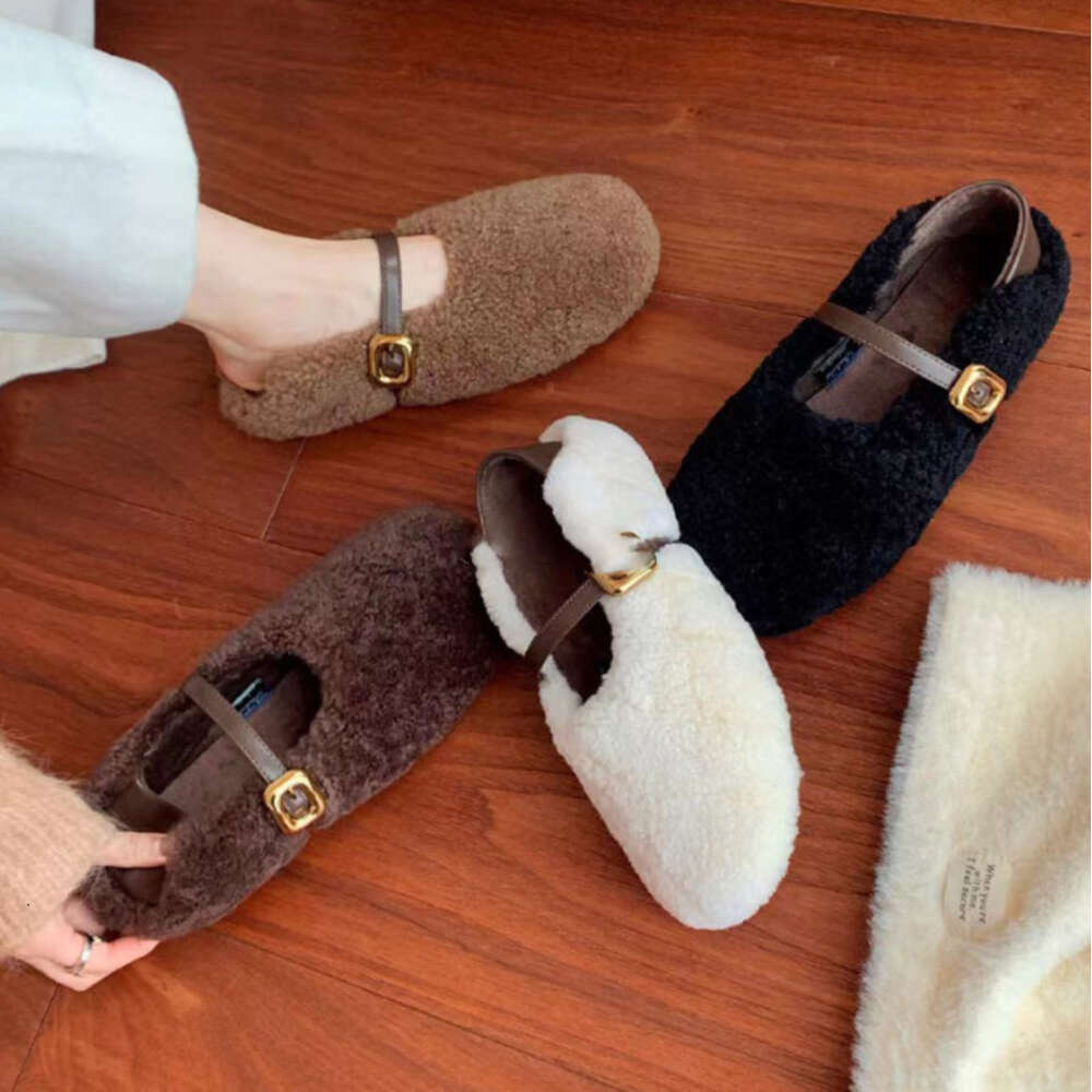 Ddmysports Maomao Welfare Style Grape Mom S Versatile Round Ead Casual Outwear With Fur Single Shoes For Women In Autumn And Winter OUTDOOR