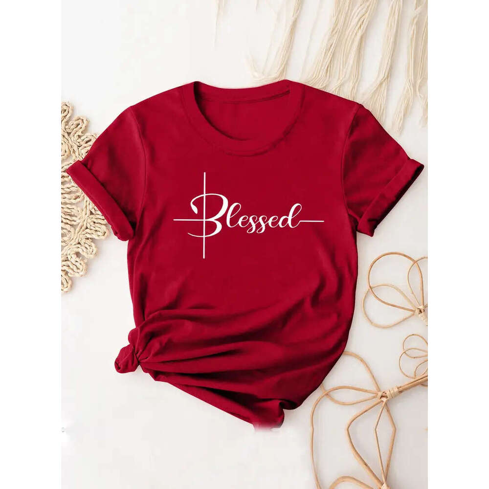 Graphic Cute & Letter Print T-Shirt, Casual Loose Short Sleeve Fashion Summer T-Shirts Tops, Women's Clothing
