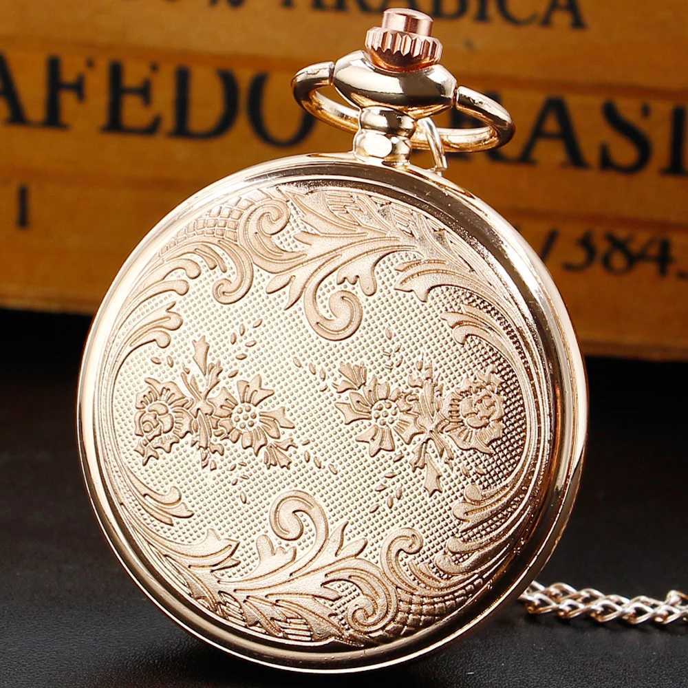 Owl and rose gold womens necklace pocket watch quartz movement pendant pocket FOB watch unisex exquisite gift W240820