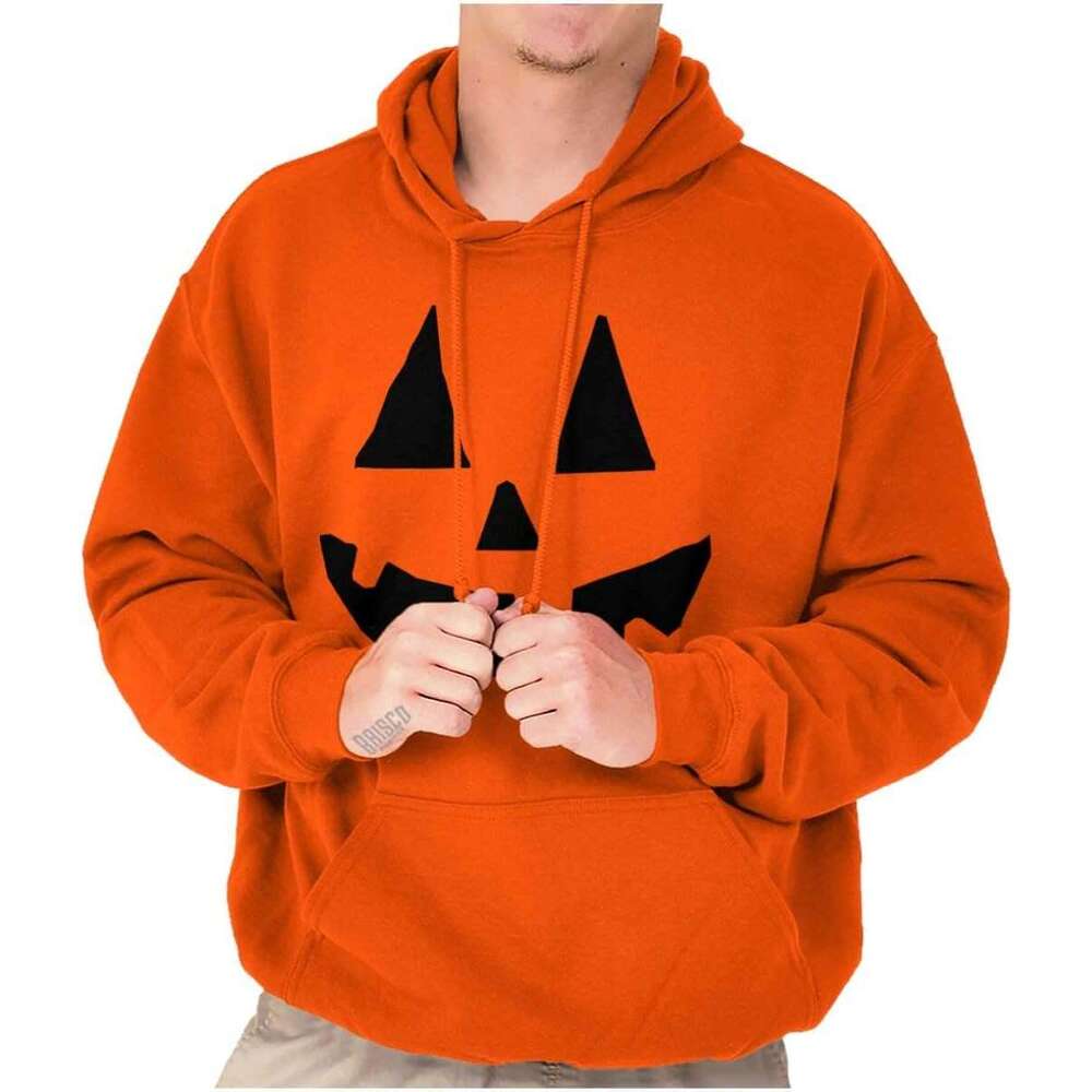 Halloween Hoodie for Mens Womens Cute Jack O' Lantern Pumpkin Face Hoodie Sweatshirts Graphic Hoodies sweatshirt Pullover Long Sleeve