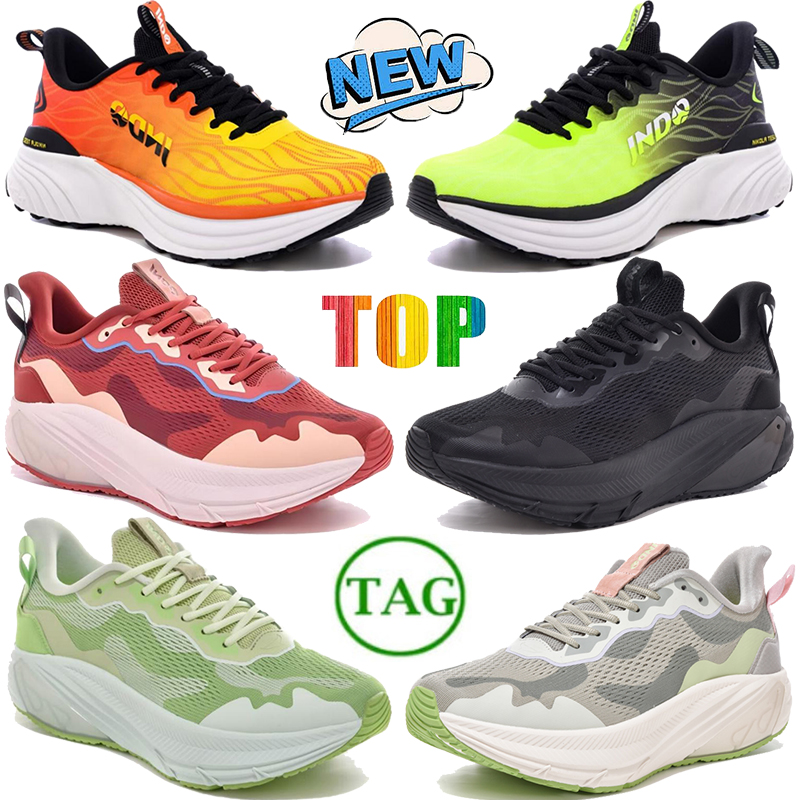JNDO Whale Bionic Power Jet Running Shoes Triple Black Volcanic Red Coral Yellow aurora Green Bean Coffee PINK fashion designer sneakers men women spo