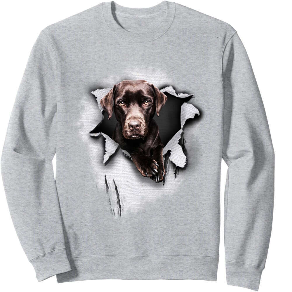 Long Sleeve Shirts for Men sweatshirt Lovely Labrador Retriever Realistic Picture Vintage Sweatshirt T shirt Tee Streetwear Casual tops clothes