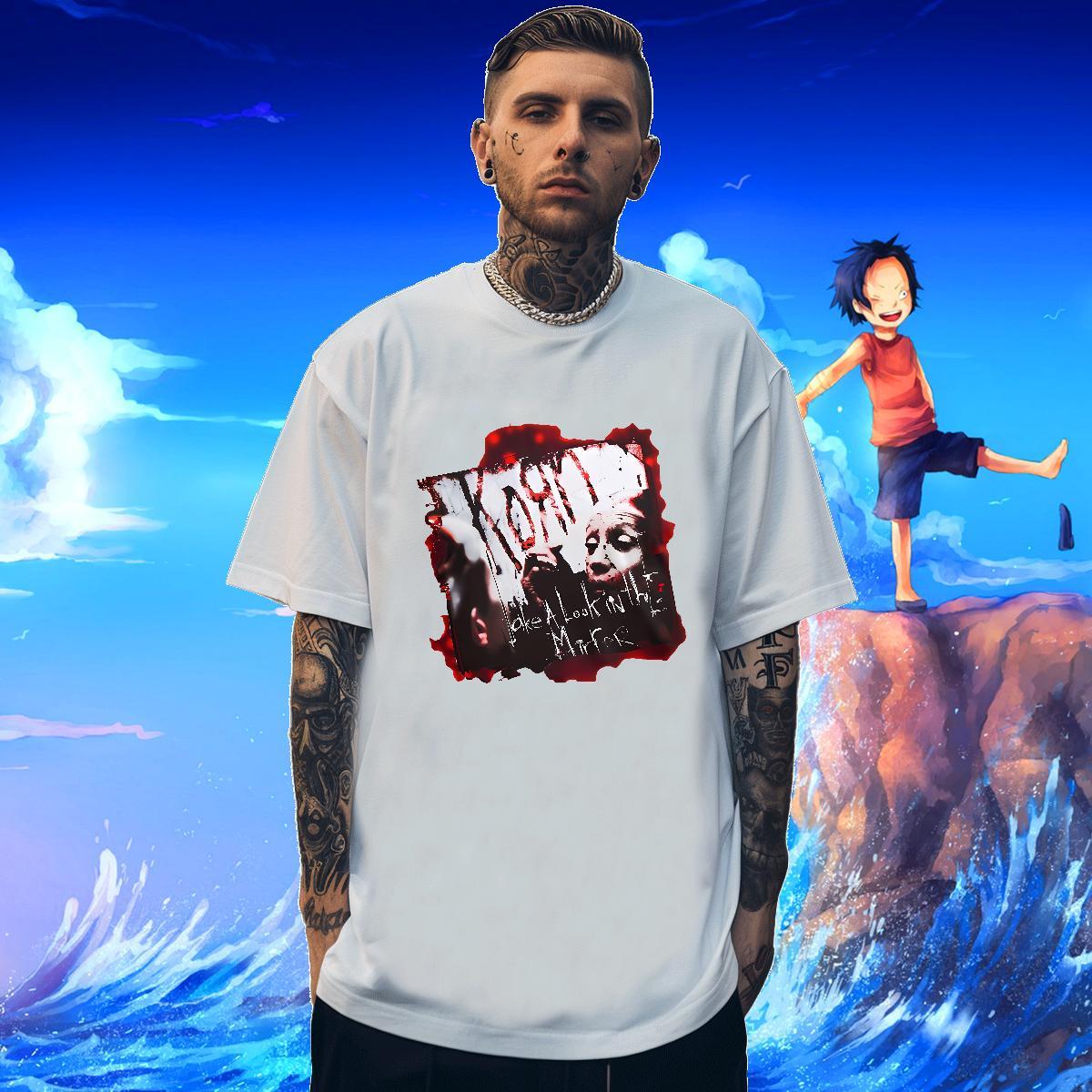 Factory Direct Mens Tshirts 230g Cotton Daily Wear scary O-Neck Short Sleeve T-Shirts Cool Skull Tops Shirt