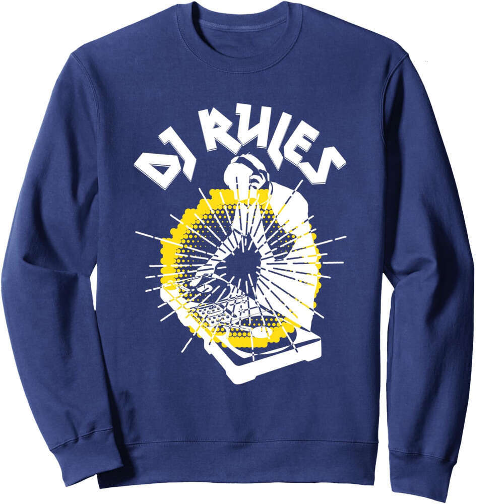 Long Sleeve Shirts for Men sweatshirt Rules DJ Playing Music In An Event Fun Gift Sweatshirt T shirt Tee Streetwear Casual tops clothes