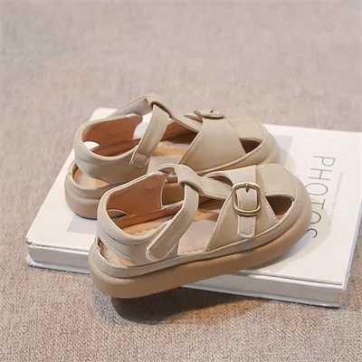 Childrens non slip soft bottom wear-resistant metal buckle sandals new casual sandals for boys and girls in the summer of 2024 W240821