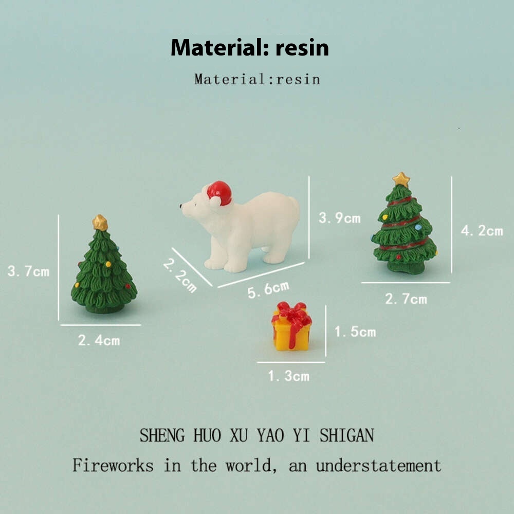 DIY Miniature Cartoon Bear Christmas Tree - Unique Decorative Accessory for Kids' Rooms