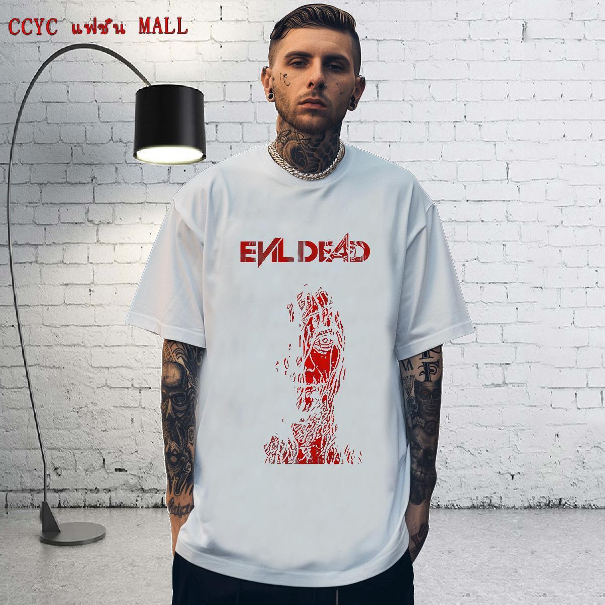 Brand Mens Tshirts 230g Pure Cotton High Street Hip Hop scary O-Neck Short Sleeve T-Shirts Comfortable Custom Printed Tops