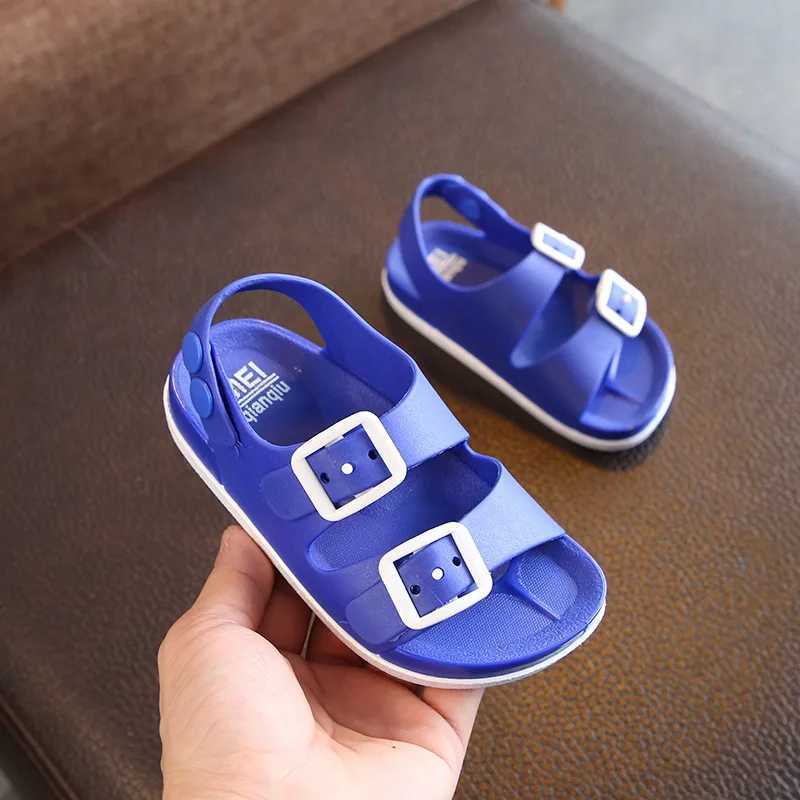 Summer boys sandals flat bottomed childrens casual beach shoes childrens soft soles non slip shoes W240821