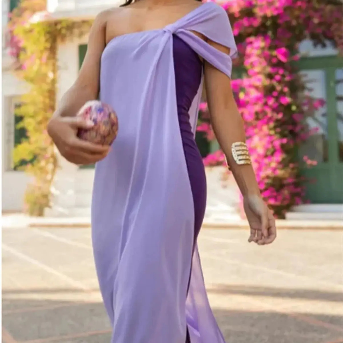 Womens Sexy Irregular Sleeveless Dresses Summer Purple Long Backless Robe Elegant Fashion Party Dinner Long Vestidos 2024 240821